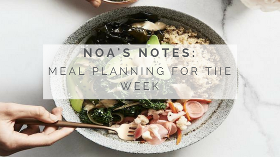 Noa's Notes: Meal Planning For The Week